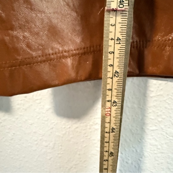 Free People Star Crossed Lovers Straight Faux Leather Pants Size 8 - Picture 7 of 15